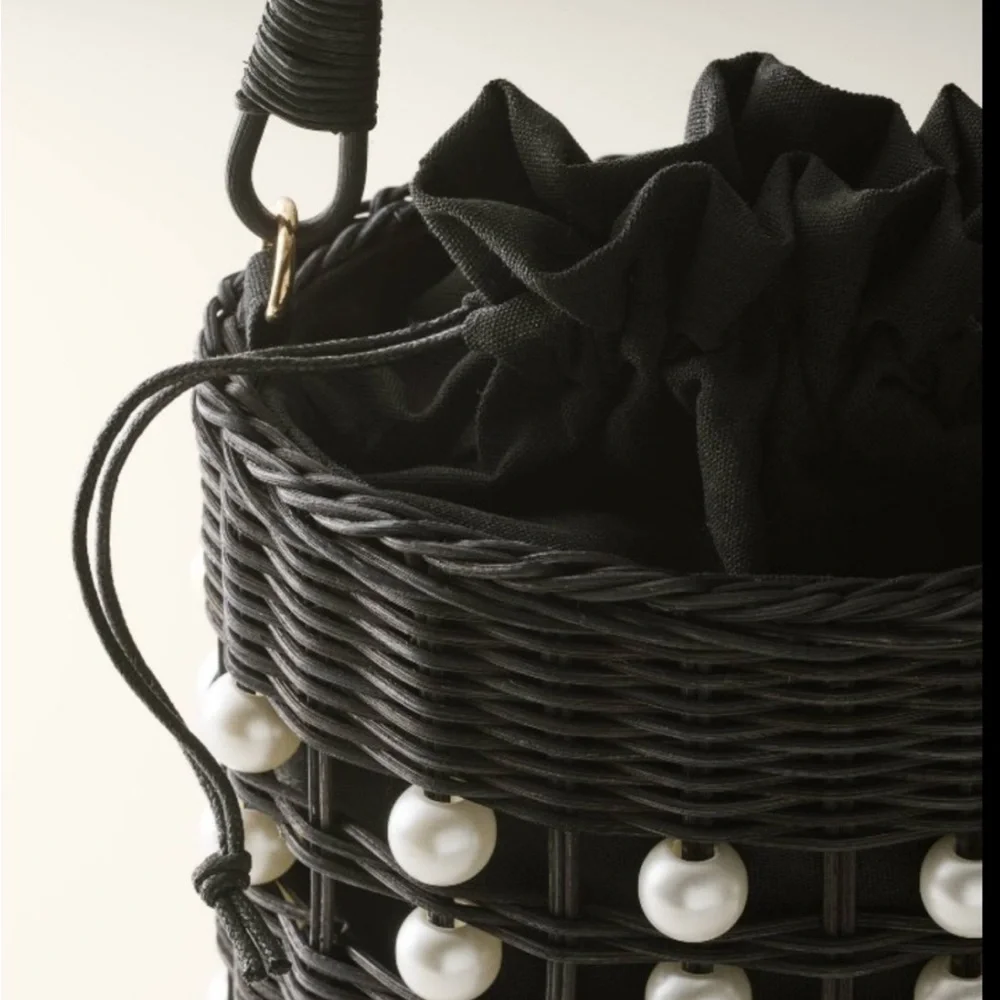 NWT Pearl Embellished basket bucket bag Kate Spade New York X Target